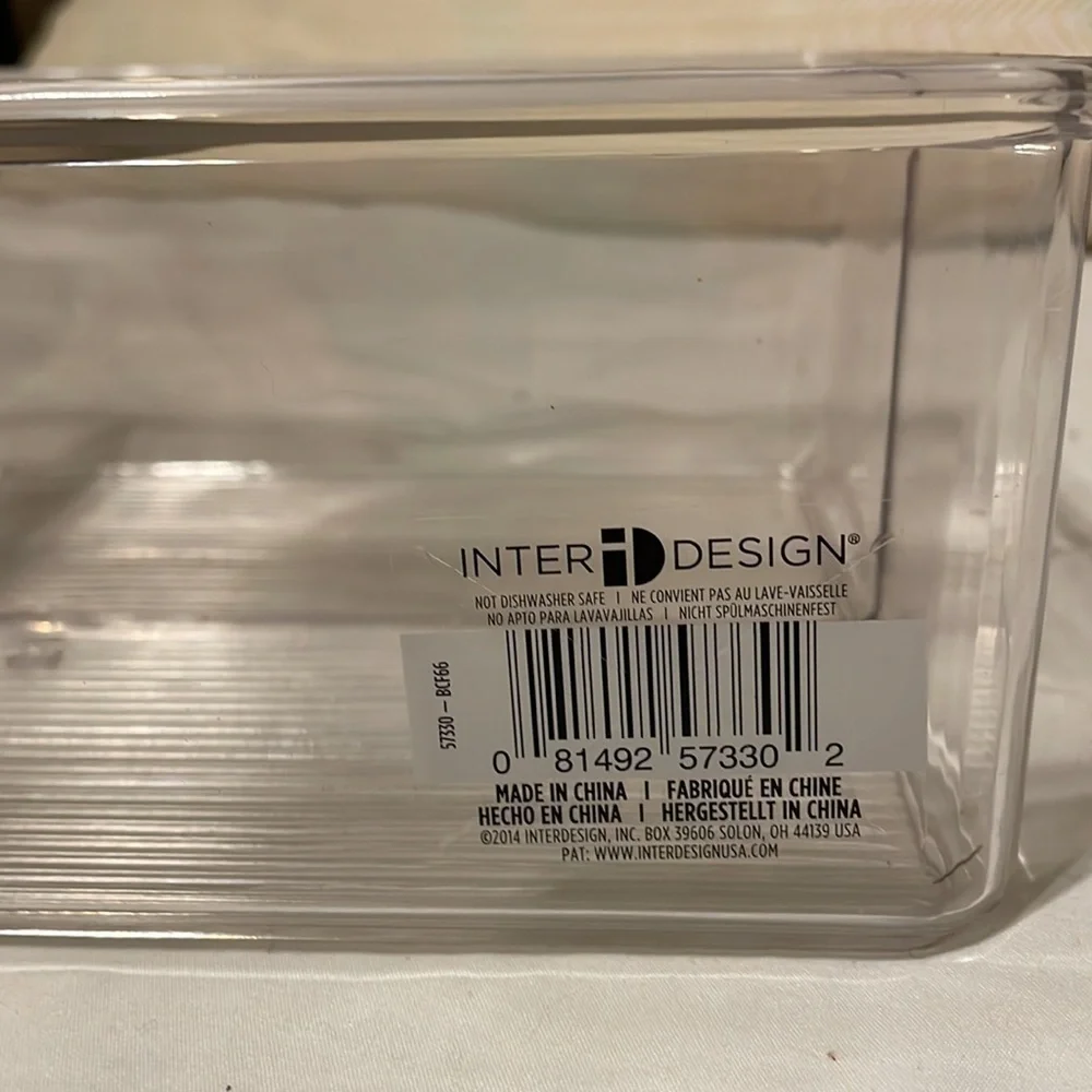 Inter Design clear organizer with three sections